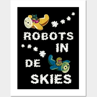 robots in de skies Posters and Art